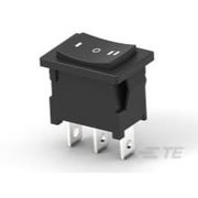 Te Connectivity Rocker Switch, Spdt, On-Off-On, Latched, 16A, Wire Terminal, Rocker Actuator, Panel Mount 1571079-9